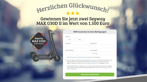 E-Scooter Gewinnspiel