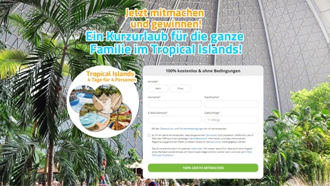 Tropicalisland Gewinnspiel