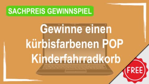 Gewinne einen von 31 kürbisfarbenen POP Kinderfahrradkörben, gefüllt mit Koala Keksen!